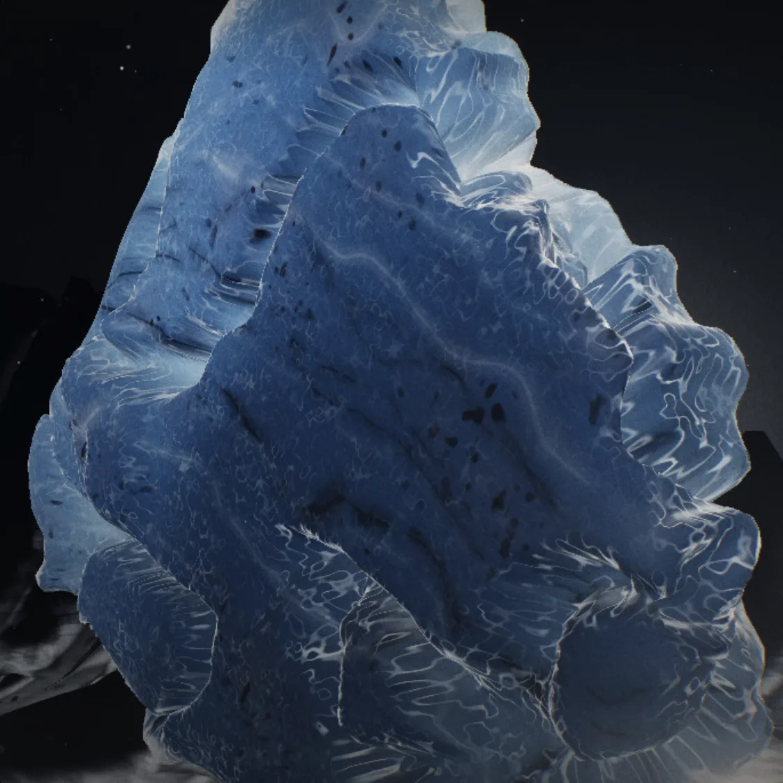 Detail render of the rock surface